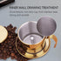Zopsc Stainless Steel Coffee Filter Cup, Vietnamese Drip Filter Maker Infuser for Home Coffee (Gold)