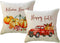 ULOVE LOVE YOURSELF 2pack Happy Fall Throw Pillow Covers with Pumpkin & Red Truck Pattern, Autumn Harvest Cushion