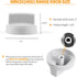 4 Pcs KIP 5J73 Stove Knobs Replacement: GE Stove Parts WB03X24952 Burner Knobs for GE Range Cooktop