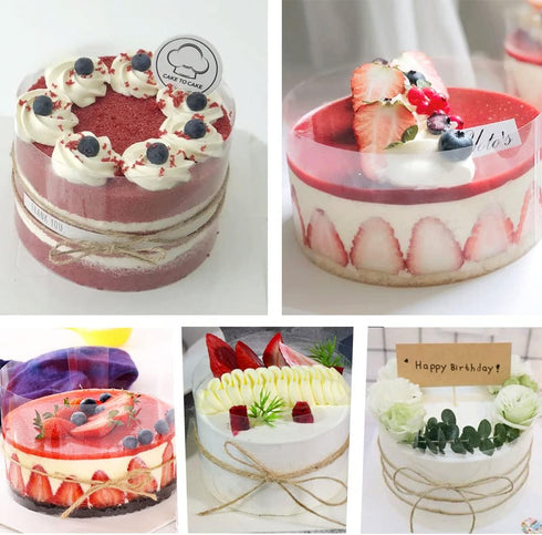 Cake Collars 8 x 394inch Acetate Rolls, Clear Cake Strips Transparent Mousse Cake Collar Acetate Sheet for Baking,
