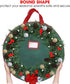 Primode 2 Pack Christmas Wreath Storage Bag 24", Artificial Wreath Container with Sturdy Handles and Dual Zipper