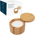 KITCHENDAO Bamboo Salt Cellar Bowl, Elegant Kitchen Container with Swivel Magnetic Lid for Seasonings, 6oz