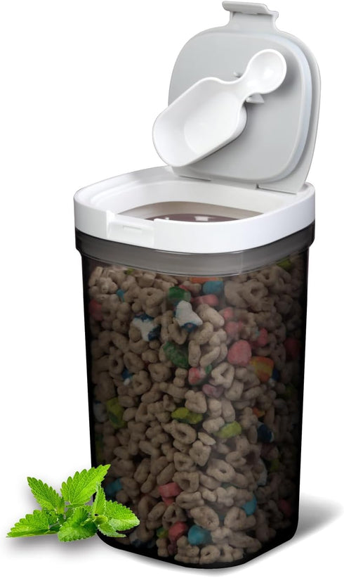 Large Food Storage Containers with Lid Airtight, 1.6QT/1800ML BPA Free Plastic Canister for Flour, Sugar, Cereal, Coffee