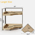 Aollewoiti 2-Tier Counter Countertop Corner Bathroom Organizer with Embedded Screw Holes, Secure & Stable Wood Vanity