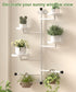 4-Tier 160 Window Plant Shelves, Rotating Indoor Wall Mounted Plant Holder Shelf for Haning Multiple Plants, Floating