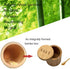 Bamboo Salt Cellar with Spoon, Salt Container with Lid, Magnetic Swivel Lid Salt Shaker