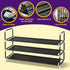 XSBAIHUO 3-Tier Closet, 30cm(D) 92cm(W) 55cm(H) (3-Tier Shoe Rack - Non-Woven Stackable Shoe Shelves for Entryway