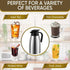 68 Oz Insulated Thermal Coffee Carafe, Stainless Steel Double Walled Vacuum Thermos for Hot Beverages, Silver