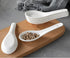 10 Pack White Ceramic Soup Spoons, 5" Asian Soup Spoon Set, Stackable Design