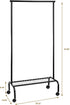 SunnyPoint Durable Compact Rolling Garment Rack with Shelf (GR-1TC, BLK)