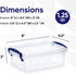 Superio Mini Storage Bins with Lids, Clear Plastic Containers for Organizing, Stackable Totes, BPA Free, Non Toxic, Odor Free, Organizer Boxes for Home, Office, and Dorm, 1.25 Qt, 2 Pack by Superio