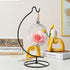 LEYAFADOCO Ornament Display Stand Holder Iron Hanger Air Plant Stand Flower Pot Holder Iron Stand for Hanging Glass