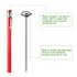 Frienda 3 Pcs Instant Read 1 Inch Dial Thermometer, Pocket Food Thermometer with Calibration Sleeves for Drinks