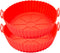 TEMBLE Air Fryer Silicone Liners - Round 2 Pack 8.6 Inch Reusable Air Fryer Liners for 4-7 QT Baking Tray
