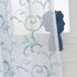 Embroidery Blue Sheer Curtains, 84 Inches Long, Rod Pocket Drapes for Living Room, 2 Panels, 52"x84"