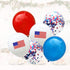 BinaryABC 25Pcs Patriotic Latex Confetti Balloons for 4th of July Celebrations