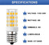 E17 LED Bulb, Non-Dimmable Stovetop Light, Appliance Bulb Under Microwave Oven, Warm White 3000K, 6-Pack