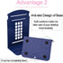 MerryNine 2 Pack Metal Book Ends, Telephone Booth Decorative Bookends, Non Skid Heavy Bookends for Home