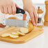 HIC Kitchen Crinkle-Cut Wave Slicer, Stainless Steel Blade - Vegetable Cutter