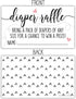 50 Sweet Heart Diaper Raffle Tickets for Gender Neutral Baby Shower Game