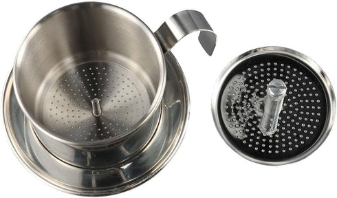 Stainless Steel Vietnamese Drip Coffee Filter Maker, Pot Infuser for Home, Office, Traveling