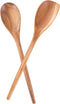 2PCS Acacia Wooden Spoons for Cooking, 14 Inch Smooth Finish Cooking Spoons, Comfortable Grip Wood Utensils