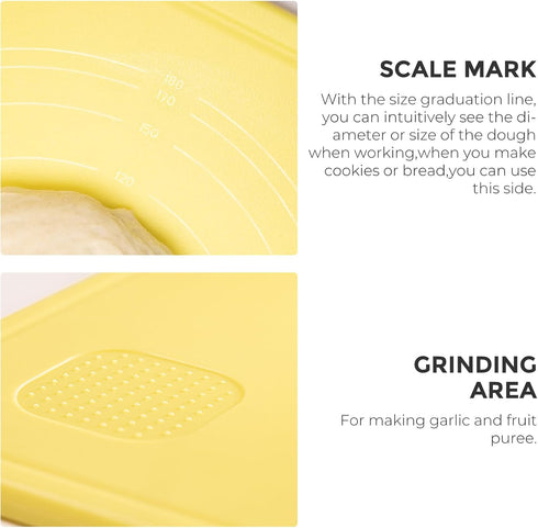 Zuutii Plastic Cutting Board, 16.5"x10.6" Large Chopping Board with Juice Grooves, Dishwasher-Safe (Yellow)