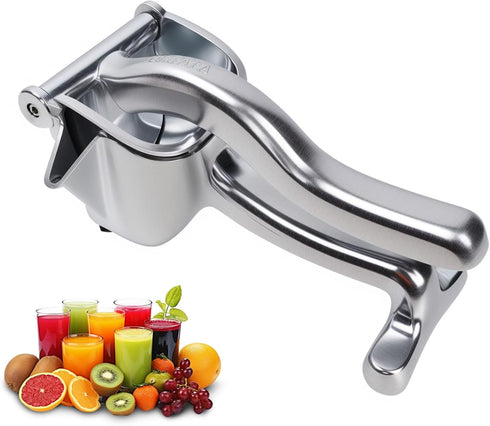 Heavy Duty Lemon Squeezer Manual Citrus Press, Premium Quality Juicer for Lemon Lime Orange Juice - Silver