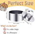 6Pack 3.15 Food Rings Mold Stainless Steel Round Cake Rings, Small Mousse Molds Presentation Cooking Pastry Rings for Baking Dessert (6 Rings and 6 Pushers)