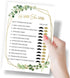 Printed Party Bridal Shower Games – He Said She Said Game with Bride and Groom Trivia, Botanical Greenery Theme