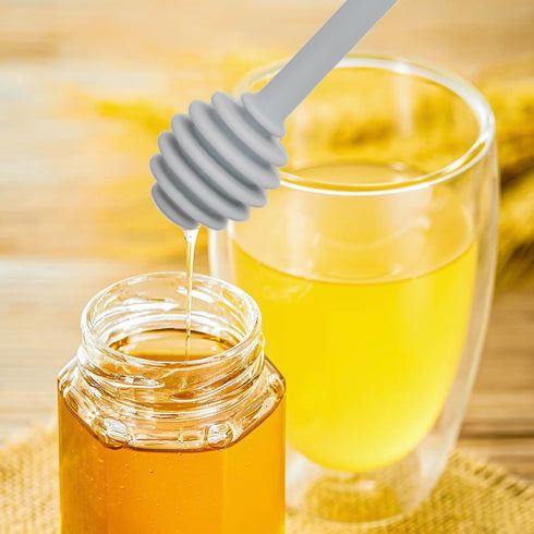 2 PACK Syrup Dipper Honey Dipper Stick Silicone, Long Handle Syrup Dipper Stick, Honey Mixing Stirrer Spoon, Honey Wand