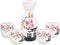 Old Craftsmen's 5 Pcs Japanese Sake Set, 200ml Sake Bottle and 50ml Cup Set, Traditional Hand Painted Design