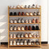 YABEY 6 (26.77 9.84 35.43)"(L Tiers Natural Bamboo Shoe Rack x x x W x H)