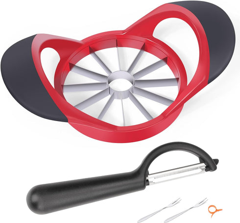 Aovchei 4.72 Inch 12 Super Sharp Stainless Steel Blades Apple Slicer, Corer and