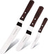 Offset Cake Icing Spatula Set of 3 - Professional Stainless Steel Decorating Frosting Spatulas with Wooden Handle