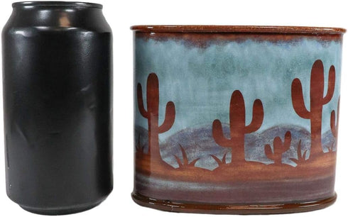 Ebros Rustic Southwestern Desert Cactus Figurine, Arizona Wilderness Bathroom Accent, Decorative Toothbrush Holder