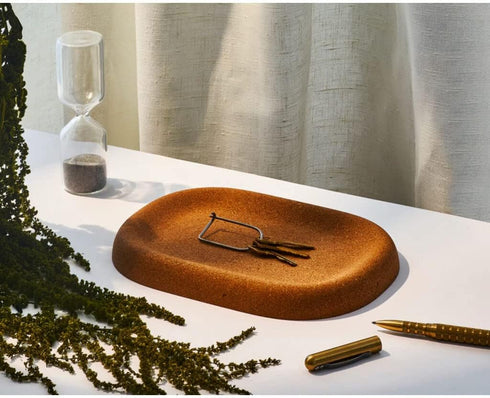 Craighill Little Cloud Tray - Decorative Catch-All Tray for Dresser, Nightstand & Entryway Table, Solid Cork