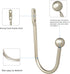 Curtain Holdback, 4 Pcs Wall Mounted Heavy Duty Metal Drapery Tiebacks with Screws, Decorative Window Holder