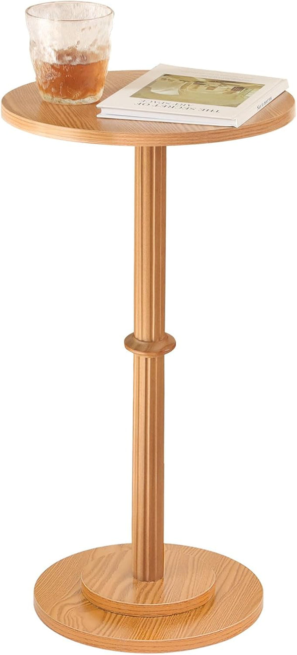 MaxSmeo Drink Table, Small Side Table for Small Spaces, Modern Round End