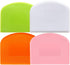 Dough Scraper Bench Scraper for Baking, 4 PCs Flexible Bowl Scraper, Food-safe Plastic Dough Cutter (White, Green,