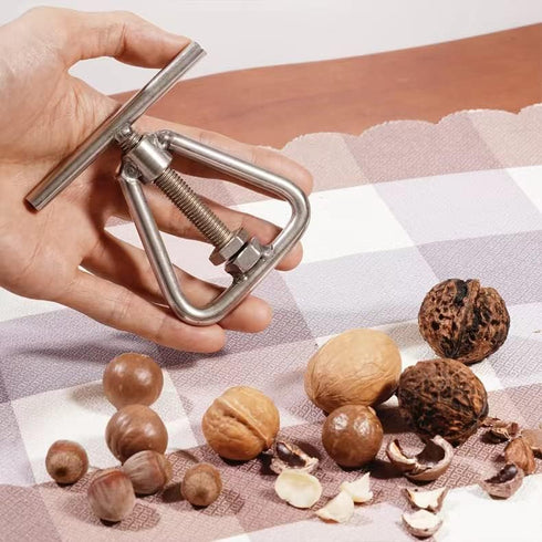 MxTong Nut Cracker Heavy Duty Nutcracker Macadamia Cracker Stainless Steel Nut Cracker Tool for Walnut Hazelnut Almonds