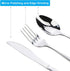4PCS Premium Travel Utensils Set with Case, Stainless Steel Portable Cutlery Set for Lunch Box (Silver)