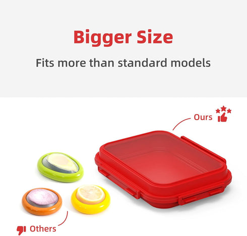 2-Piece Set K05-dark Airtight Food Storage Containers Avocado Saver, Onion Keeper, Silicone Kitchen Organizers