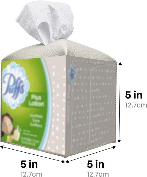 Carrotez Modern PU Leather Square Tissue Box Cover - Decorative Organizer for Bathroom Vanity, Night Stands, Office