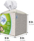 Carrotez Modern PU Leather Square Tissue Box Cover - Decorative Organizer for Bathroom Vanity, Night Stands, Office