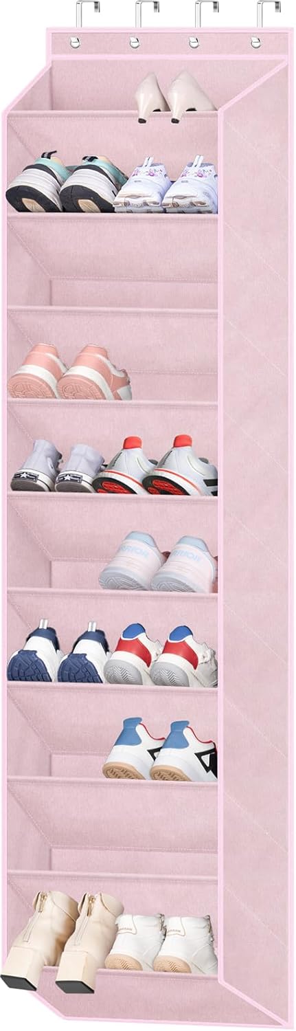 SLEEPING LAMB Over The Door Shoe Organizer for Closet, Kids Sneaker Storage