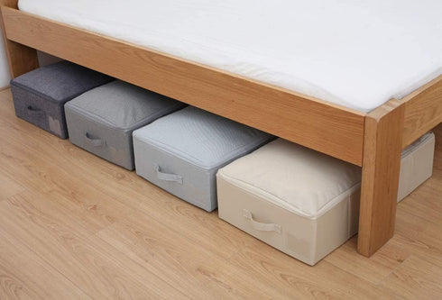 39.4" Ultra-Length Foldable & Washable Underbed Storage Organizer - Ideal for Clothing, Shoes, Bedding (Black Gray)