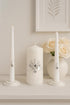 Unity Candle Set for Wedding Ceremony & Reception – 6” Pillar & Two 10” Taper Candles – Handmade in USA, White