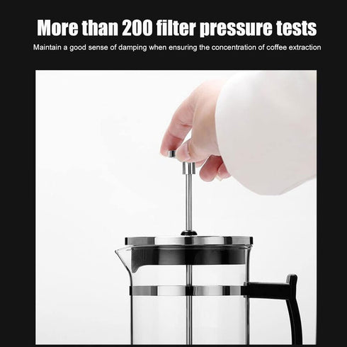 French Press Coffee Maker, 11.8oz Borosilicate Glass Carafe with Triple Filters for Espresso and Tea