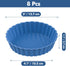 Webake 8 Pack Silicone Tart and Pie Molds, 5 Inches Round Individual Small Fluted Cake Pans for Baking